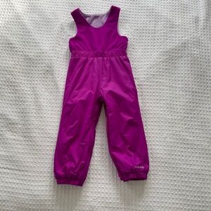Columbia toddler insulated snow bibs in purple/pin - Size 4T